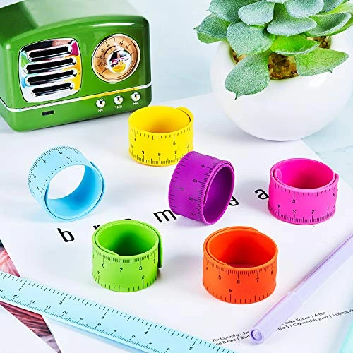 24 Pieces Ruler Slap Bracelets Bands Colorful Ruler Snap Bands Wristband For Kids Classroom School Prize Party Favors 7 24 Pieces Ruler Slap Bracelets Bands Colorful Ruler Snap Bands Wristband For Kids Classroom School Prize Party Favors - Image 5