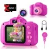 PROGRACE Kids Camera Girls Gift - Dual Selfie Kids Digital Camera Age 3 4 5 6 7 8 9 Year Old Children Camera Toys Christmas Birthday Gift Age 3-12 Toddler Camera Kids Video Camcorder Recorder -Folkmanis Toys Shop 51RilTS2sQL