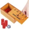 Juegoal Coin Drop Set, Pennies Dice Games For Kids And Adults, Wooden Tabletop Board Game Sets For 2-6 Player, Wood Penny Game Box Includes 48 Chips & 1 Dice, Interactive Families Toys -Folkmanis Toys Shop 51RpiDUEh0L