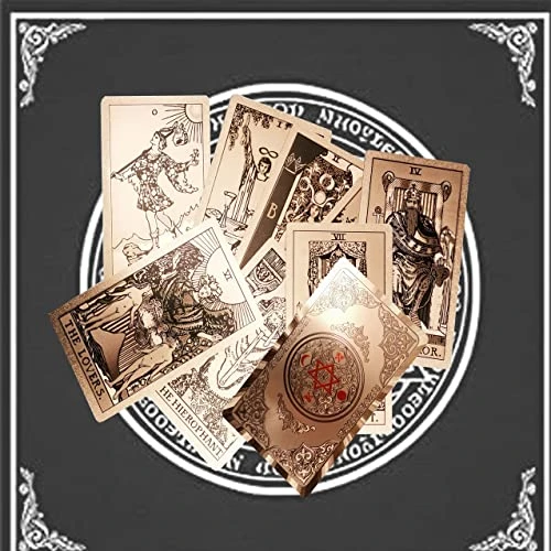 VOVCIG Tarot Cards With Guidebook Tarot Cards Deck Set,PVC Waterproof Tarot Cards Divination Tool For Beginners And Expert Readers(Rose Gold)… 5 VOVCIG Tarot Cards With Guidebook Tarot Cards Deck Set,PVC Waterproof Tarot Cards Divination Tool For Beginners And Expert Readers(Rose Gold)… - Image 3