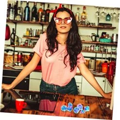 SAFIGLE 21 Pcs Luminous Multi-Sided Dice Poker Dice LED Toys Matching Robes For Couples Set Classic Dice Game Big Dice Entertainment Multi-Sided Game Dices Role Playing Game Dices Supplies -Folkmanis Toys Shop 51RvX6n6x6L