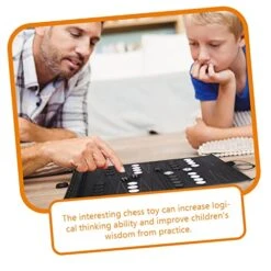 Tofficu 5 Sets Travel Backgammon Strategic Board Game Toys Educational Plaything Chess Toys For Kids Black Pu Leather Checkerboard Funny Chess Toys For Kids Small Table Chess Toys -Folkmanis Toys Shop 51RwqI9ZGwL