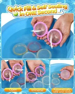 Reusable Magnetic Water Balloons 8 Pcs, Water Bomb Self-sealing Quick Fill, Summer Toy Outdoor Water Toys For Girls And Boys Ages 3+, Outdoor Activities Water Fights, Summer Party, Beach Toys -Folkmanis Toys Shop 51S143ZoUOL 1