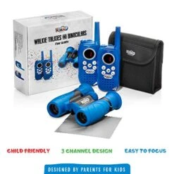 Walkie Talkies And Binoculars For Kids By Playco - 2 Mile Range, Crystal Clear Sound, 8X21 Optical Lens - Keep It Simple With Our Easy To Learn 3 Channel Design - Great For Boys And Girls Of All Ages 14 Walkie Talkies And Binoculars For Kids By Playco - 2 Mile Range, Crystal Clear Sound, 8X21 Optical Lens - Keep It Simple With Our Easy To Learn 3 Channel Design - Great For Boys And Girls Of All Ages -Folkmanis Toys Shop 51S2bMLZhxL