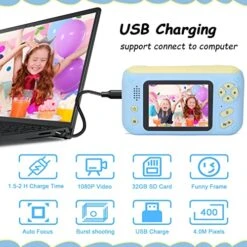 Kids Camera, Digital Camera For Toddlers, Children Selfie Video Camcorder,Dual Camera USB Charging Cartoon Kids Selfie Camera Inbuilt Puzzle Games For Outdoor -Folkmanis Toys Shop 51S7bDaKddL