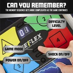Paladone Lightning Reaction Reflex Shocking Memory Game - Electronic Memory Game For Kids And Adults With 3 Game Modes, 5 Levels, And Shock On/Off Switch 11 Paladone Lightning Reaction Reflex Shocking Memory Game - Electronic Memory Game For Kids And Adults With 3 Game Modes, 5 Levels, And Shock On/Off Switch -Folkmanis Toys Shop 51SA39UiT3L