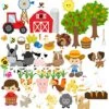 Story Time Felts 65 Piece Farm Animals Felt Flannel Board Set -Folkmanis Toys Shop 51SFlDiTSsL