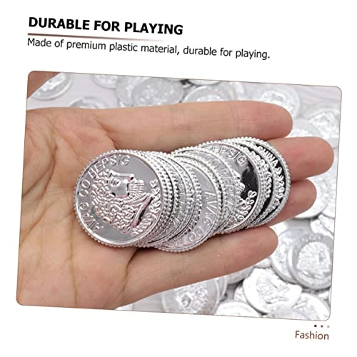 Hohopeti Gold Treasure Coins 200pcs Pirate Coin Vintage Toys Pirate Accessories Plastic Coins Pirate Coin Pirate Gems Jewelry Golden Game Coins Plastic Coin Toys Pirates Coins Game Coins 4 Hohopeti Gold Treasure Coins 200pcs Pirate Coin Vintage Toys Pirate Accessories Plastic Coins Pirate Coin Pirate Gems Jewelry Golden Game Coins Plastic Coin Toys Pirates Coins Game Coins - Image 2