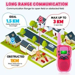 Jeebuu Toys For 3-12 Year Old Girls, 2 Pack Walkie Talkies For Kids 22 Channels 3 Kms Range 2 Way Radio For Indoor Outdoor Camping Hiking, Ideal Christmas Birthday Gifts For 3-12 Year Old Girls Boys -Folkmanis Toys Shop 51SJ7NJv1EL