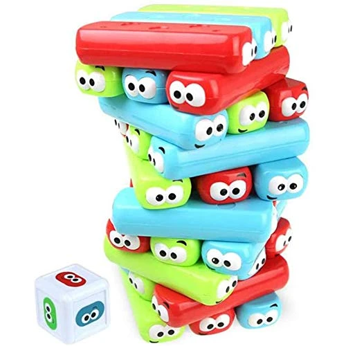 Wonuu Tumbling Timbers Block Wooden Stacking Game Colored Cartoon Plastic Building Blocks Board Educational Toy Games 5 Wonuu Tumbling Timbers Block Wooden Stacking Game Colored Cartoon Plastic Building Blocks Board Educational Toy Games - Image 3