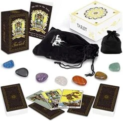 IXIGER Tarot Cards With Guide Book,78 Original Tarot Cards Deck Fortune Telling Game For Beginners&Expert Readers,Classic Tarot Deck Standard Size 4.75" X 2.76",Tarot Cards With Bag And Chakra Stoneag 13 IXIGER Tarot Cards With Guide Book,78 Original Tarot Cards Deck Fortune Telling Game For Beginners&Expert Readers,Classic Tarot Deck Standard Size 4.75" X 2.76",Tarot Cards With Bag And Chakra Stoneag -Folkmanis Toys Shop 51SKXdS6fL. AC