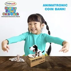 Happy Puppy Piggy Bank For Boys & Girls | Electronic Money Bank Features Cute Animated Puppy Eating Coins In Doggie Bowl | Durably Crafted Coin Bank In Rugged ABS Plastic 9 Happy Puppy Piggy Bank For Boys & Girls | Electronic Money Bank Features Cute Animated Puppy Eating Coins In Doggie Bowl | Durably Crafted Coin Bank In Rugged ABS Plastic -Folkmanis Toys Shop 51SM2s3P2ML