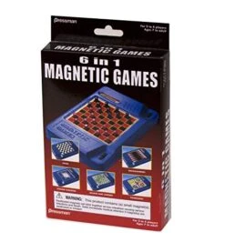 Pressman 6-in-1 Travel Magnetic Games - Turn A Knob And A New Game Appears Multi Color ,5" -Folkmanis Toys Shop 51SSBOPYbzL