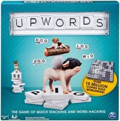 Upwords, The Game Of Quick Stacking & Word Hacking With Stackable Letter Tiles | Word Games | Board Games For Kids 8-12 | Family Games For Ages 8+ -Folkmanis Toys Shop 51SXUancVL. AC