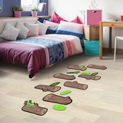 HK Studio Education Floor Decal For Classroom Decor - Frog Hopping Game On Wooden Logs Decals For Boosting Gross Motor Skills - Sensory Path - Indoor School Montessori Gym -Folkmanis Toys Shop 51ScrlqI6KL
