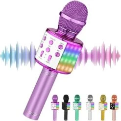 Niskite Wireless Karaoke Microphone For Kids, Gifts For 6 7 8 9 Year Old Girls, Girl Toys Age 4-12,Birthday Presents For 5 6 Year Old Children Blue -Folkmanis Toys Shop 51Sh3HRaepL. AC