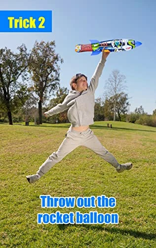 TOPRADE Rocket Balloon Launcher 2pcs, Finger-Press-To-Launch Rocket Balloons, Pop-Up Rocket Flying Toys Outdoor Sport For Adults And Kids, Excellent For Parties And Gifts (Rocket Balloon Launcher) 6 TOPRADE Rocket Balloon Launcher 2pcs, Finger-Press-To-Launch Rocket Balloons, Pop-Up Rocket Flying Toys Outdoor Sport For Adults And Kids, Excellent For Parties And Gifts (Rocket Balloon Launcher) - Image 4