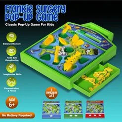 PlayRoute Operating Board Game | Fun Surgery Pop Up Game For Kids & Teens Ages 6-8-12 Years Old & Up | 3 Level Brain Concentration Board Game | Single Or 2 Player Game