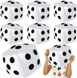 4 Pieces Jumbo Inflatable Dice 12.6 Inch Large Inflatable Dice Fun Giant Inflatable Dice Toy For Indoor Outdoor Lawn Game Pool Party Board Game, White 17 4 Pieces Jumbo Inflatable Dice 12.6 Inch Large Inflatable Dice Fun Giant Inflatable Dice Toy For Indoor Outdoor Lawn Game Pool Party Board Game, White -Folkmanis Toys Shop 51SsqMq2K3L. AC