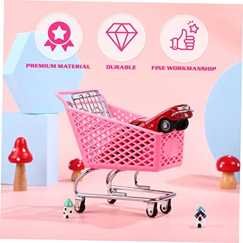 STOBOK 4pcs Wagons Carts Makeup Trolley Pink Office Desk Shopping Cart Mini Grocery Mini Brands Series 3 Shopping Cart Supermarket Trolley Desk Shopping Cart Storage Plastic 6 STOBOK 4pcs Wagons Carts Makeup Trolley Pink Office Desk Shopping Cart Mini Grocery Mini Brands Series 3 Shopping Cart Supermarket Trolley Desk Shopping Cart Storage Plastic - Image 4