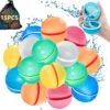 UCIDCI 15 Pcs Water Balloons Reusable Quick Fill - Self Sealing Silicone Water Ball For Kids With Mesh Bag, Summer Fun Water Toys For Outdoor Activities, Summer Party, Water Park, Family Game -Folkmanis Toys Shop 51T5ObA0ZYL