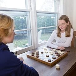 SOPHREPT Magnetic Handmade Wooden Travel Chess Set &Checkers Set 2 In 1 Folding Game Chessboard Toy Set With Storage Slot/Instruction Manual/Storage Bag, For Kids And Adults -Folkmanis Toys Shop 51TIa4CU5hL