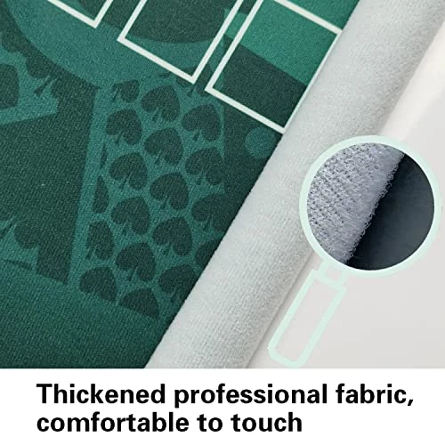 BWLOKXUN 72'' X 36'' Texas Hold'em Table Felt, Portable Foldable Texas Hold'em Poker Layout ,Poker Games Mat 4 BWLOKXUN 72'' X 36'' Texas Hold'em Table Felt, Portable Foldable Texas Hold'em Poker Layout ,Poker Games Mat - Image 2