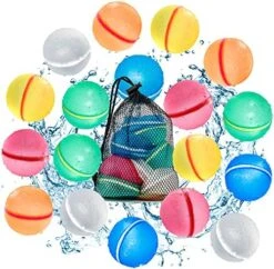 Water Balloons Reusable, 6PCS Water Balls Self Sealing Quick Fill Soft Silicone, Refillable Magnetic Water Bombs Splash Summer Fun For Kids, Outdoor Water Toys For Backyard, Water Games -Folkmanis Toys Shop 51TK jZ8E0L. AC