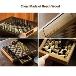 Crafted Chesspiece Wooden Chess Set Handmade Chess Board With Removable Storage Box Travel Portable Chess Game Sets For Kids And Adults Chess Set In Toys ( Size : Large ) 12 Crafted Chesspiece Wooden Chess Set Handmade Chess Board With Removable Storage Box Travel Portable Chess Game Sets For Kids And Adults Chess Set In Toys ( Size : Large ) -Folkmanis Toys Shop 51TLIUUkiDL