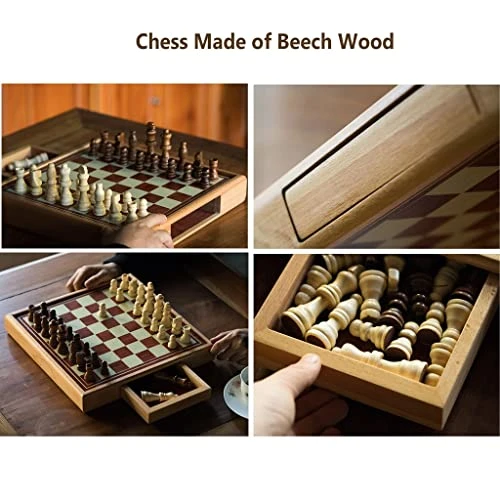 Crafted Chesspiece Wooden Chess Set Handmade Chess Board With Removable Storage Box Travel Portable Chess Game Sets For Kids And Adults Chess Set In Toys ( Size : Large ) 7 Crafted Chesspiece Wooden Chess Set Handmade Chess Board With Removable Storage Box Travel Portable Chess Game Sets For Kids And Adults Chess Set In Toys ( Size : Large ) - Image 5
