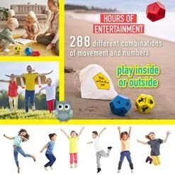Covelico Physical Education - Exercise Dice For Kids, Fun Recess Equipment For Elementary School, Kids Exercise Equipment Fitness Dice For Kids, Play Outdoor Games - PE Equipment For Elementary School 9 Covelico Physical Education - Exercise Dice For Kids, Fun Recess Equipment For Elementary School, Kids Exercise Equipment Fitness Dice For Kids, Play Outdoor Games - PE Equipment For Elementary School -Folkmanis Toys Shop 51TPOIFa1NL