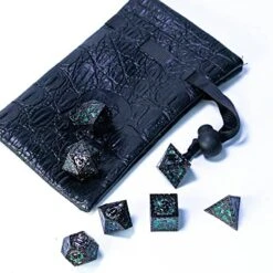 UDIXI Metal DND Dice Set, 7PCS Polyhedral D&D Dice Set Dragon D N D Dice For Dungeons And Dragons, Metal Dice Set D&d For Role Playing Dice (Black 12) 20 UDIXI Metal DND Dice Set, 7PCS Polyhedral D&D Dice Set Dragon D N D Dice For Dungeons And Dragons, Metal Dice Set D&d For Role Playing Dice (Black 12) -Folkmanis Toys Shop 51TTOxJPK4L