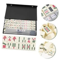 FELTECHELECTR 1 Set Mini Toy Mini Chess Board Travel Set Mahjong Table Chinese Mahjong Tile Chinese Mahjong Game Set Home Mahjong Set Travel Mahjong Plaything Travel Table Game Mahjong Gift Fine 9 FELTECHELECTR 1 Set Mini Toy Mini Chess Board Travel Set Mahjong Table Chinese Mahjong Tile Chinese Mahjong Game Set Home Mahjong Set Travel Mahjong Plaything Travel Table Game Mahjong Gift Fine -Folkmanis Toys Shop 51TU89TtHbL