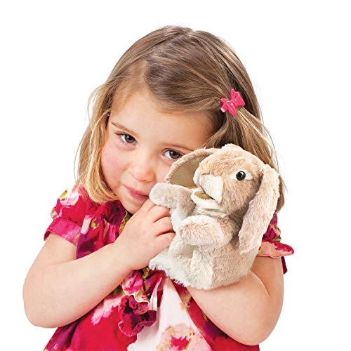 Folkmanis Little Lop Rabbit Hand Puppet White 5 Folkmanis Little Lop Rabbit Hand Puppet White - Image 3