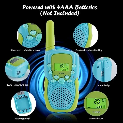 Toys For Boys And Girls Aged3-12:22-Channel2-Way Radio Walkie Talkies With Backlit LCD Screen, LED Flashlight, And VOX Function, Ideal For Outdoor, Camping, And Hiking Communication. 6 Toys For Boys And Girls Aged3-12:22-Channel2-Way Radio Walkie Talkies With Backlit LCD Screen, LED Flashlight, And VOX Function, Ideal For Outdoor, Camping, And Hiking Communication. - Image 4