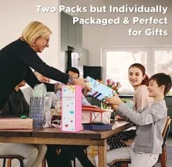 KONNAO Karaoke Microphone For Kids, 5-in-1 Wireless Bluetooth Handheld Kareoke Mic Speaker For Singing, Karaoke Machine For Adult With 2 Independent Package, DIY Stickers, Gifts For Birthday Party