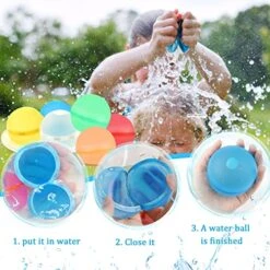 6pcs Reusable Water Balloons, Soft Silicone Refillable Water Ball Self-Filling Water Balloons Magnetic Self-Sealing Splash Water Balls Splash Balls For Kids Outdoor Activities Games Supply -Folkmanis Toys Shop 51Tfna3uuvL