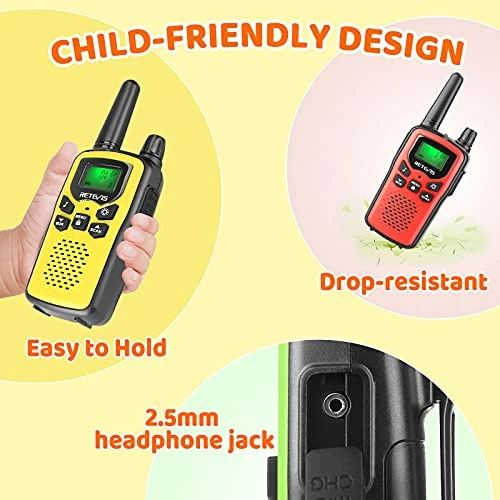 Retevis RA36 Walkie Talkies For Kids,22 CH Kids Walkie Talkies 3 Pack For 8+ Year Boys Girls,VOX Flashlight,Colorful Toy Walky Talky, Camping,Hiking 5 Retevis RA36 Walkie Talkies For Kids,22 CH Kids Walkie Talkies 3 Pack For 8+ Year Boys Girls,VOX Flashlight,Colorful Toy Walky Talky, Camping,Hiking - Image 3
