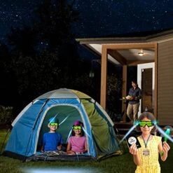 JOYRANGE Kids Night Vision Goggles + Invisible Ink Pen + Top Secret Notepads + ID Card Holder - Night Mission Goggles With 2 Flip-Out Lights - Play Secret Agent With 3 Cool Spy Gadgets Included -Folkmanis Toys Shop 51Tk970jTJL