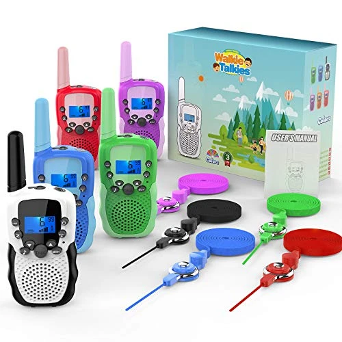 Wishouse Walkie Talkies 5 Pack Long Range, Family Wearable Radio For Kids Adults,Girls Boys Army Toys With Flashlight Lanyards For Outdoor Camping Games Cosplay Xmas Birthday Gift Children 8 Wishouse Walkie Talkies 5 Pack Long Range, Family Wearable Radio For Kids Adults,Girls Boys Army Toys With Flashlight Lanyards For Outdoor Camping Games Cosplay Xmas Birthday Gift Children - Image 6