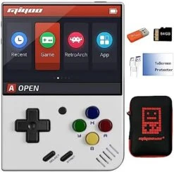 Miyoo Mini Plus Handheld Game Console 3.5 Inch Classic System Retro Video Games Consoles Portable Rechargeable Hand Held 64G With Case (Black) -Folkmanis Toys Shop 51TqD5UbZEL. AC