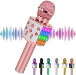 Niskite Wireless Karaoke Microphone For Kids, Gifts For 6 7 8 9 Year Old Girls, Girl Toys Age 4-12,Birthday Presents For 5 6 Year Old Children Blue -Folkmanis Toys Shop 51TrPh 6UoL. AC