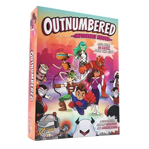 Outnumbered: Improbable Heroes Board Game - A Mensa Recommended Cooperative Superhero Math Game | Fun & Educational Game For Kids, Adults, And Families | STEM Game To Learn Multiplication & Division 3 Outnumbered: Improbable Heroes Board Game - A Mensa Recommended Cooperative Superhero Math Game | Fun & Educational Game For Kids, Adults, And Families | STEM Game To Learn Multiplication & Division