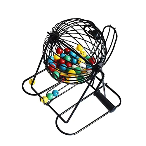 Yuanhe Deluxe Bingo Game Set With 6 Inch Metal Round Cage, 75 Colored Bingo Balls, 50 Bingo Cards, 300 Mix Bingo Chips And Bingo Master Board For Large Groups, Parties 4 Yuanhe Deluxe Bingo Game Set With 6 Inch Metal Round Cage, 75 Colored Bingo Balls, 50 Bingo Cards, 300 Mix Bingo Chips And Bingo Master Board For Large Groups, Parties - Image 2