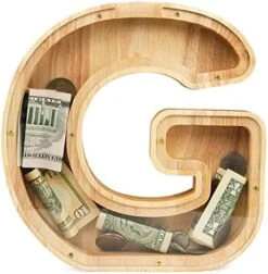 WOOD CITY Letter Piggy Bank For Adults Boys Girls Kids, Wooden 9 Inch Large Personalized Bills And Coins Bank Money Box, Customized Name DIY Creative Gift For Real-Money, Alphabet Decorations (B) 27 WOOD CITY Letter Piggy Bank For Adults Boys Girls Kids, Wooden 9 Inch Large Personalized Bills And Coins Bank Money Box, Customized Name DIY Creative Gift For Real-Money, Alphabet Decorations (B) -Folkmanis Toys Shop 51UE9bO0dbL. AC