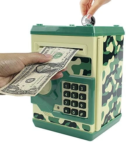 HUSAN Piggy Banks For Kids, Electronic Password Code Money Banks ATM Banks Box Coin Bank For Children Boys And Girls (Black/Red) 9 HUSAN Piggy Banks For Kids, Electronic Password Code Money Banks ATM Banks Box Coin Bank For Children Boys And Girls (Black/Red) - Image 7