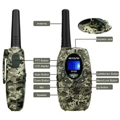 Retevis RT628 Walkie Talkies For Kids,Army Toys For Boys Birthday Gifts And RT33 Walkie Talkies For Girls 5-12 Year Old,Children Gift To Outside Adventure(4 Pack) -Folkmanis Toys Shop 51UIXW3PyXS