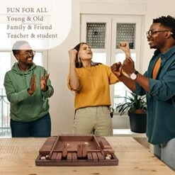 Shut The Box Game Wooden 4 Player, Classic Board Game For Kids & Adults, Educational Math Learning Toy, Table Dice Game For The Party Family Or Bar - 12 Inch With 8 Dice 12 Shut The Box Game Wooden 4 Player, Classic Board Game For Kids & Adults, Educational Math Learning Toy, Table Dice Game For The Party Family Or Bar - 12 Inch With 8 Dice -Folkmanis Toys Shop 51UJgJavI9L