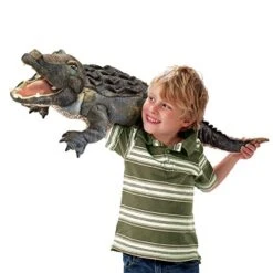 Folkmanis American Alligator Hand Puppet, Green, 1 EA 12 Folkmanis American Alligator Hand Puppet, Green, 1 EA -Folkmanis Toys Shop 51UN9LpSOSL