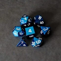 FanRoll By Metallic Dice Games 16mm Metal Polyhedral DND Dice Set: Blue, Role Playing Game Dice For Dungeons And Dragons 20 FanRoll By Metallic Dice Games 16mm Metal Polyhedral DND Dice Set: Blue, Role Playing Game Dice For Dungeons And Dragons -Folkmanis Toys Shop 51UOHWfVICL